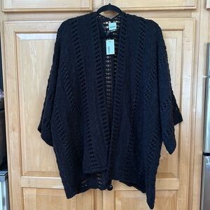 NWT Sonoma Women’s Kimono Sweater, Black, One Size